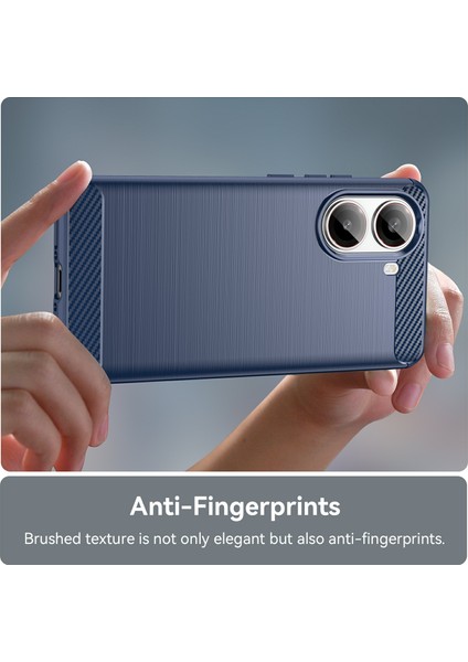 Xiaomi Redmi Turbo 4 5g Kılıf Koruyucu Karbon Fiber Doku Fırçalanmış-Mavi Için (Yurt Dışından) indirimleri