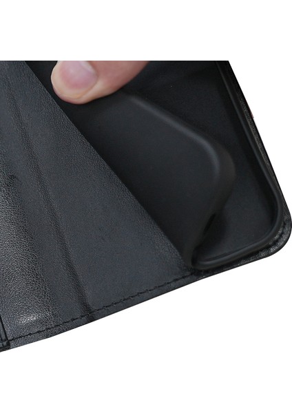 Xiaomi Redmi 13 5g Kılıf Standı Kart Tutucu Cüzdan Deri Telefon Kapağı-Siyah (Yurt Dışından)