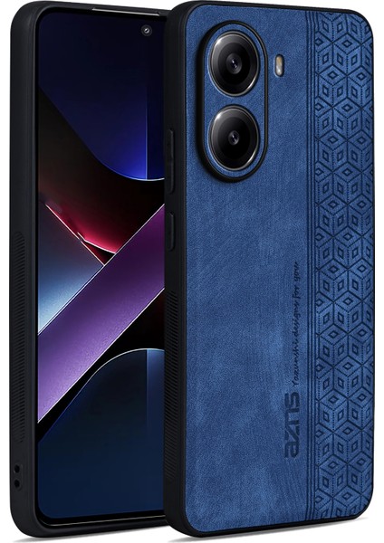 Xiaomi Poco X7 Pro 5g/redmi Turbo 4 5g Kılıf Koruyucu Pu Deri Kaplı Tpu Telefon Kabuk-Mavi (Yurt Dışından)