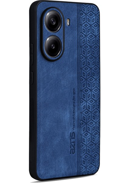 Xiaomi Poco X7 Pro 5g/redmi Turbo 4 5g Kılıf Koruyucu Pu Deri Kaplı Tpu Telefon Kabuk-Mavi (Yurt Dışından)