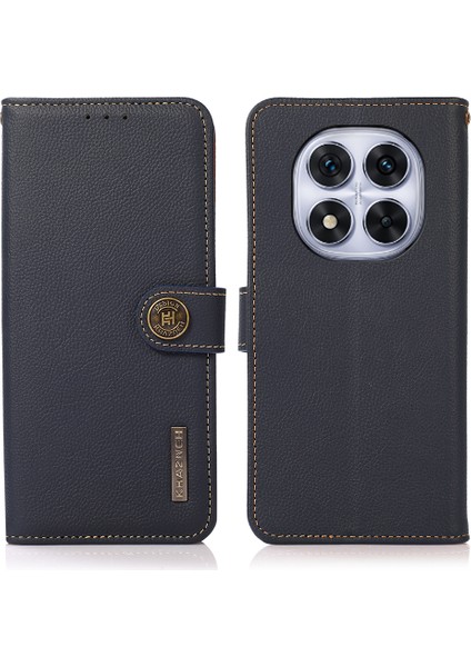 Xiaomi Redmi Için Not 14 Pro 5g/poco X7 5g Hakiki Inek Deri Telefon Kapağı-Mavi (Yurt Dışından)