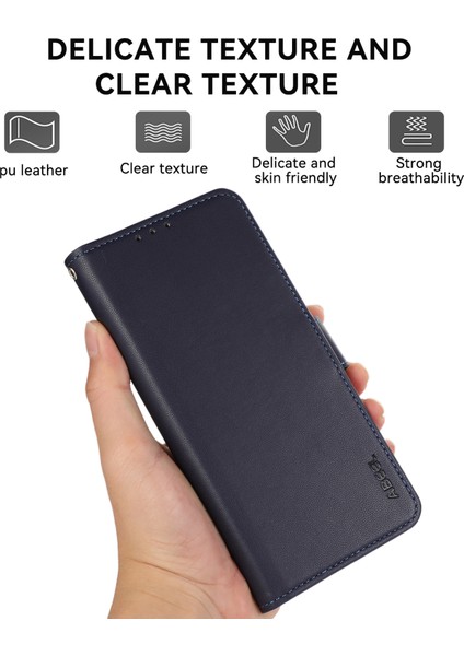 Xiaomi Redmi Note 14 Pro 5g/poco X7 5g Kılıf Deri, Rfıd Engelleme Cüzdanı-Mavi (Yurt Dışından)