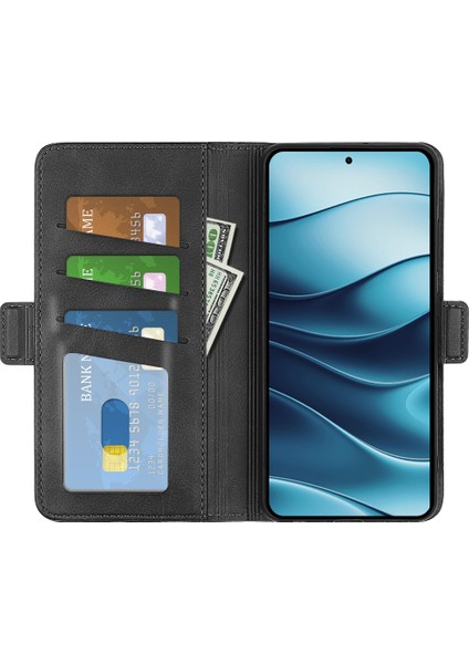 Xiaomi Redmi Note 14 4g (163.25X76.55X8.16MM) Buzağı Dokulu Deri Cüzdan Telefon Kapağı-Balck (Yurt Dışından) fiyatları