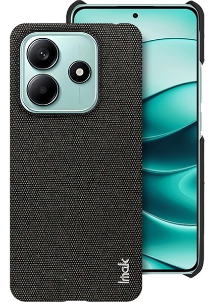 Xiaomi Redmi Için Not 14 5g Kılıf Klasik Kumaş Doku Deri + Pc Telefon Kapağı-Siyah (Yurt Dışından)