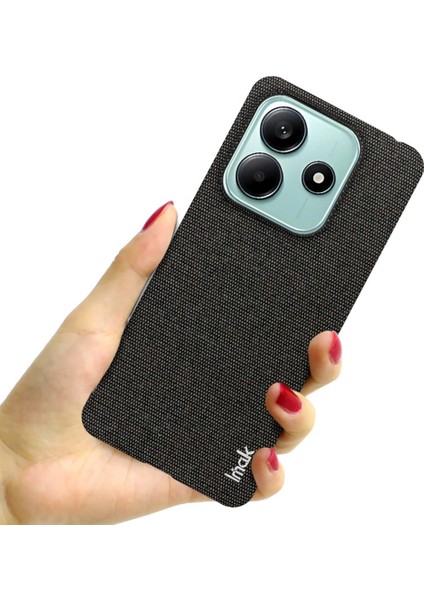 Xiaomi Redmi Için Not 14 5g Kılıf Klasik Kumaş Doku Deri + Pc Telefon Kapağı-Siyah (Yurt Dışından)