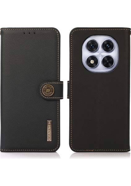 Xiaomi Redmi Için Not 14 Pro 5g/poco X7 5g Hakiki Inek Deri Telefon Kapağı-Balck (Yurt Dışından)