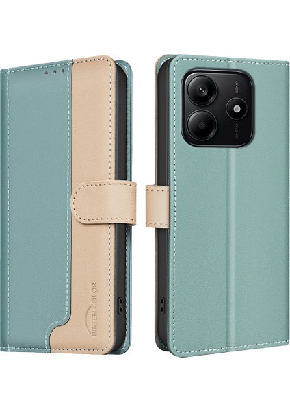 Xiaomi Redmi Için Not 14 4g (163.25X76.55X8.16MM) Ekleme Renkli Rfıd Engelleme-Yeşil (Yurt Dışından)