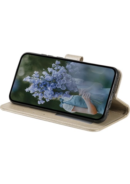 Xiaomi Redmi Için Not Not 14 Pro + 5g/14 Pro 5g/poco X7 5g Baskılı Totem Pu Deri Cüzdan Telefon Kapağı-Altın (Yurt Dışından)