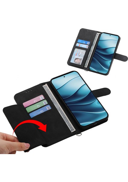 Xiaomi Redmi Note 14 4g (163.25X76.55X8.16MM) Kılıf Çiçek Desenli Pu Deri Cüzdan Askı-Balck Için (Yurt Dışından) fiyatları