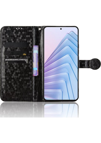Xiaomi Redmi Için Not 14 4g (163.25X76.55X8.16MM) Nokta Desenli Baskı Pu Deri Telefon Kapağı-Balck (Yurt Dışından) modelleri