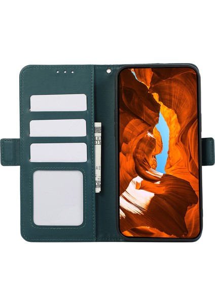 Xiaomi Redmi Note 14 Pro 5g/poco X7 5g Kılıf Deri, Rfıd Engelleme Cüzdanı-Yeşil (Yurt Dışından)