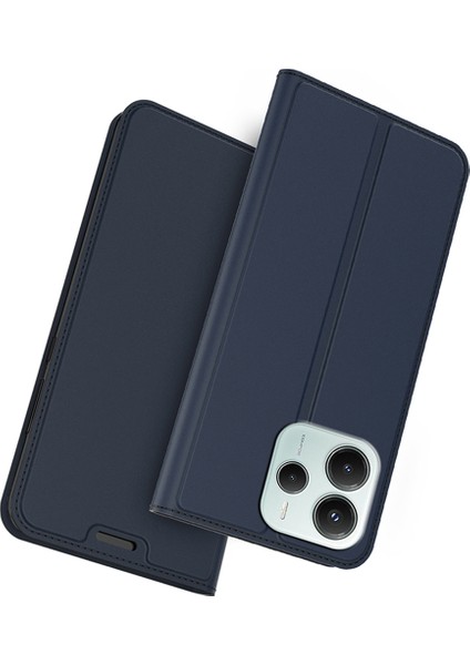 Xiaomi Redmi Note 14 4g (163.25X76.55X8.16MM) Kılıf Pu Deri, Kart Tutuculu Stand-Mavi (Yurt Dışından)
