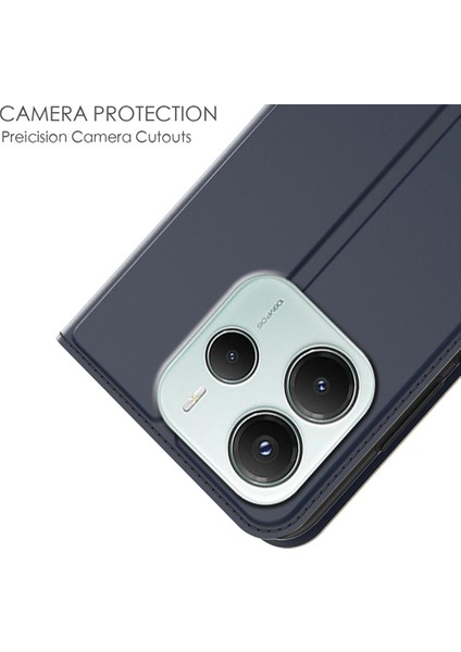 Xiaomi Redmi Note 14 4g (163.25X76.55X8.16MM) Kılıf Pu Deri, Kart Tutuculu Stand-Mavi (Yurt Dışından)