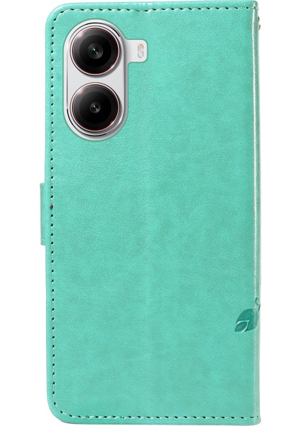 Xiaomi Redmi Turbo 4 5g Pu Çiçek Desenli Cüzdan Standlı Telefon Kapağı-Yeşil (Yurt Dışından) fırsatları