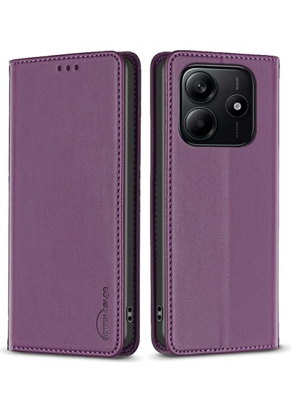 Xiaomi Redmi Note 14 4g (163.25X76.55X8.16MM) Kart Yuvaları Telefon Kapağı-Koyu Mor (Yurt Dışından)