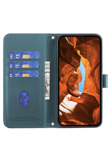 Xiaomi Redmi Note 14 4g (163.25X76.55X8.16MM) Cüzdan Kare Izgara Telefon Kapağı-Yeşil (Yurt Dışından) indirimleri