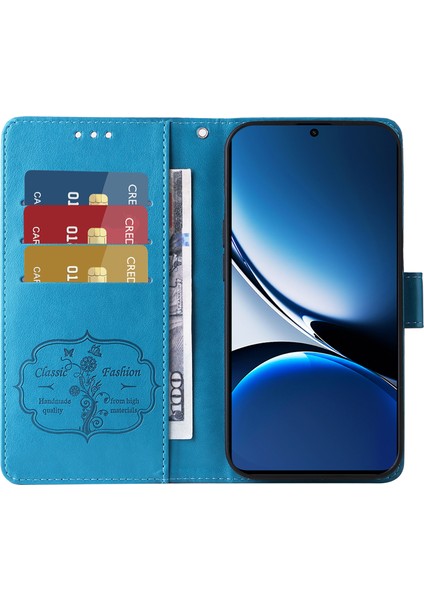 Xiaomi Redmi Için Turbo 4 5g/poco X7 Pro 5g Çiçek Baskı Cüzdan Standı Kapak-Mavi (Yurt Dışından) fiyatları