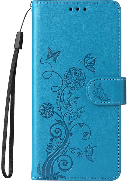 Xiaomi Redmi Için Turbo 4 5g/poco X7 Pro 5g Çiçek Baskı Cüzdan Standı Kapak-Mavi (Yurt Dışından) fırsatları