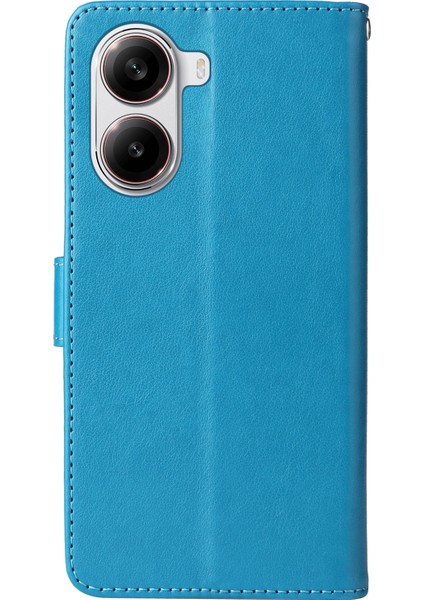 Xiaomi Redmi Için Turbo 4 5g/poco X7 Pro 5g Çiçek Baskı Cüzdan Standı Kapak-Mavi (Yurt Dışından) indirimleri