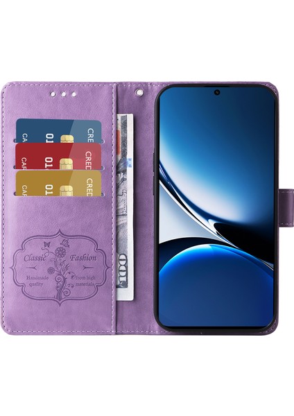 Xiaomi Redmi Için Turbo 4 5g/poco X7 Pro 5g Çiçek Baskı Cüzdan Standı Kapağı-Mor (Yurt Dışından) fiyatları