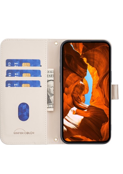 Xiaomi Redmi Note 14 4g (163.25X76.55X8.16MM) Cüzdan Kare Izgara Telefon Kapağı-Bej (Yurt Dışından) indirimleri