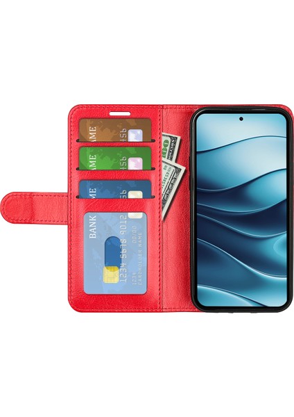 Xiaomi Redmi Note 14 4g (163.25X76.55X8.16MM) Crazy Horse Doku Standı Deri Telefon Kapağı-Kırmızı (Yurt Dışından) fiyatları