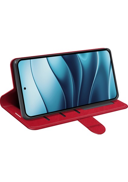 Xiaomi Redmi Note 14 4g (163.25X76.55X8.16MM) Crazy Horse Doku Standı Deri Telefon Kapağı-Kırmızı (Yurt Dışından) modelleri