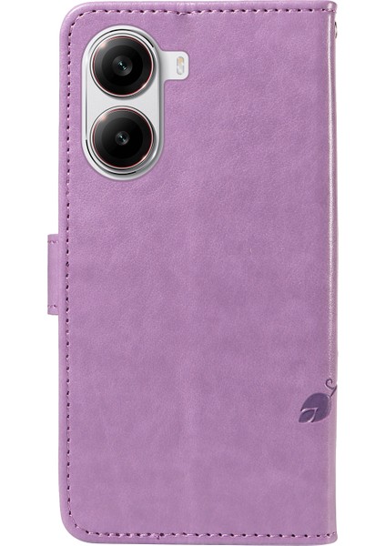 Xiaomi Redmi Turbo 4 5g Pu Çiçek Desenli Cüzdan Standlı Telefon Kapağı - Açık Mor (Yurt Dışından) modelleri