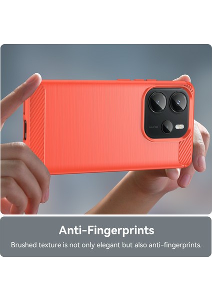 Xiaomi Redmi Note 14 4g (163.25X76.55X8.16MM) Koruyucu Kapak Karbon Fiber Doku Fırçalanmış-Kırmızı (Yurt Dışından)