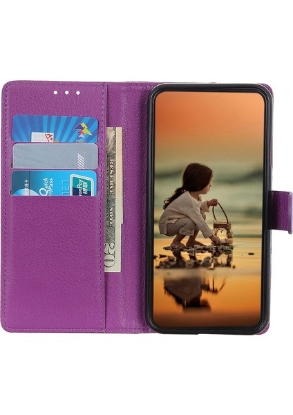 Xiaomi Poco X7 Pro 5g/redmi Turbo 4 5g Pu Deri Litchi Doku-Mor Için (Yurt Dışından)