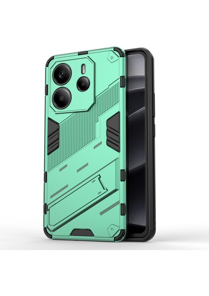 Xiaomi Redmi Note 14 4g (163.25X76.55X8.16MM) Kılıf Pc+Tpu Darbeye Dayanıklı, Kickstand-Yeşil (Yurt Dışından)