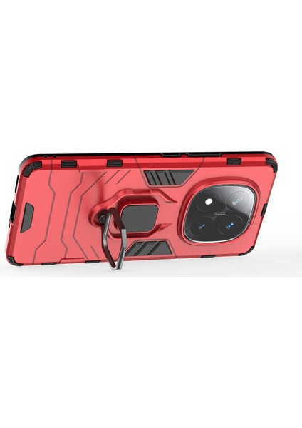 Xiaomi Redmi Note 14 Pro+ Için 5g Kılıf Pc+Tpu Koruyucu Halkalı Kickstand-Kırmızı (Yurt Dışından) modelleri
