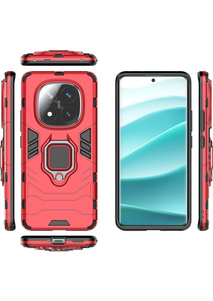 Xiaomi Redmi Note 14 Pro+ Için 5g Kılıf Pc+Tpu Koruyucu Halkalı Kickstand-Kırmızı (Yurt Dışından) indirimleri