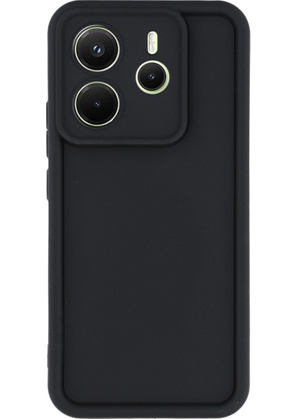 Xiaomi Redmi Için Not 14 4g (163.25X76.55X8.16MM) Kılıf Yivli Tasarım Tpu Kaymaz Telefon Kapağı-Balck (Yurt Dışından)