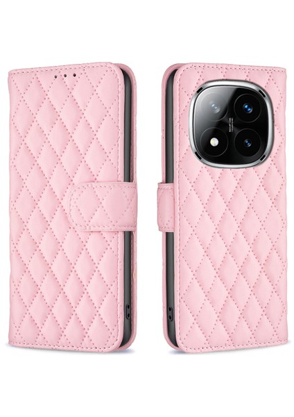 Xiaomi Redmi Note 14 Pro 4g Kılıf Eşkenar Dörtgen Telefon Standı-Pembe (Yurt Dışından)