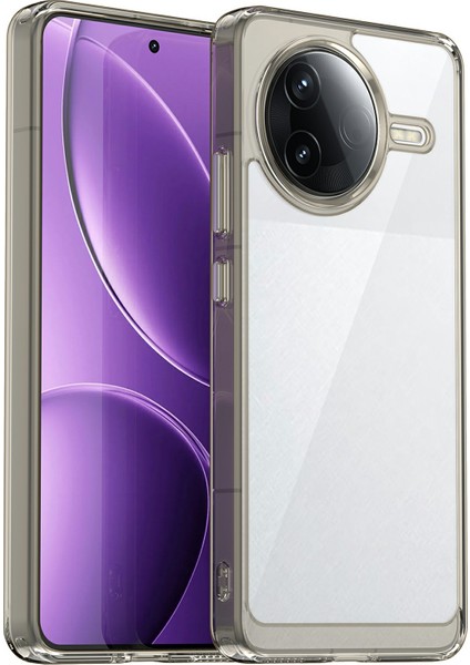 Xiaomi Redmi K80 5g Kılıf Için Tpu+Akrilik Koruyucu Şeffaf Telefon Kapağı-Şeffaf Gri (Yurt Dışından)