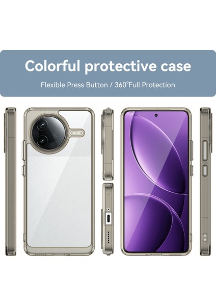 Xiaomi Redmi K80 5g Kılıf Için Tpu+Akrilik Koruyucu Şeffaf Telefon Kapağı-Şeffaf Gri (Yurt Dışından) fiyatları