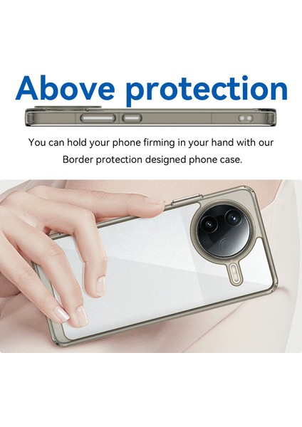 Xiaomi Redmi K80 5g Kılıf Için Tpu+Akrilik Koruyucu Şeffaf Telefon Kapağı-Şeffaf Gri (Yurt Dışından) fırsatları