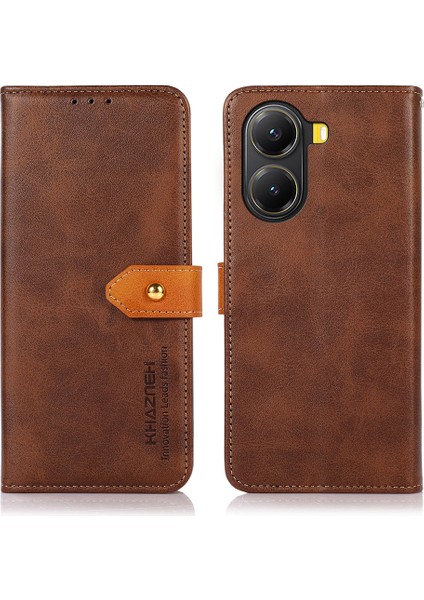 Xiaomi Poco X7 Pro 5g/redmi Turbo 4 5g Cüzdan Standı Deri Kapak Kapağı-Kahverengi (Yurt Dışından)