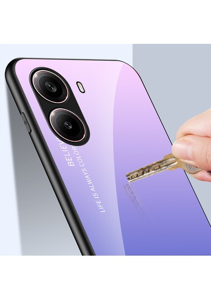 Xiaomi Redmi Için Turbo 4 5g Kılıf Çizilmez Temperli Cam+Pc+Tpu Telefon Kapağı-Degrade Pembe Mor (Yurt Dışından) indirimleri