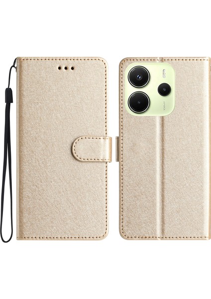 Xiaomi Redmi Note 14 4g (163.25X76.55X8.16MM) Deri Folyo Manyetik Toka-Altın Için (Yurt Dışından)