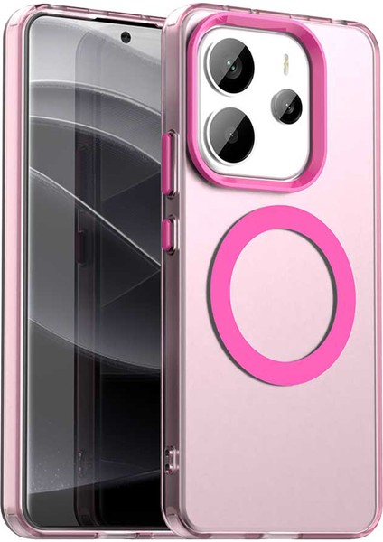 Xiaomi Redmi Note 14 4g (163.25X76.55X8.16MM) Kılıf Magsafe Anti Drop Hibrit Telefon Arka Kapak-Kırmızı ile Uyumlu (Yurt Dışından)