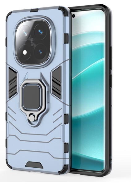 Xiaomi Redmi Note 14 Pro+ Için 5g Kılıf Pc+Tpu Koruyucu Halkalı Kickstand-Mavi (Yurt Dışından)