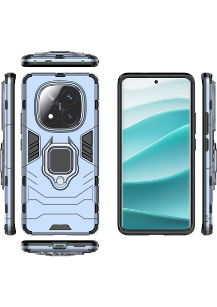 Xiaomi Redmi Note 14 Pro+ Için 5g Kılıf Pc+Tpu Koruyucu Halkalı Kickstand-Mavi (Yurt Dışından) indirimleri