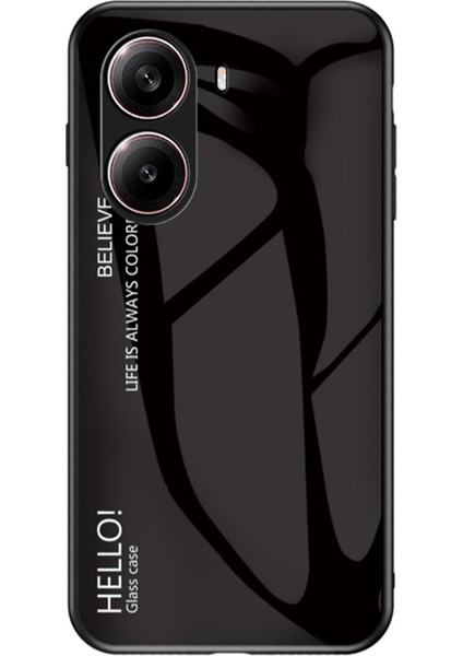 Xiaomi Redmi Için Turbo 4 5g Kılıf Çizilmez Temperli Cam+Pc+Tpu Telefon Kapağı-Balck (Yurt Dışından)