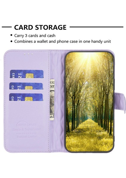 Xiaomi Redmi Note 14 4g (163.25X76.55X8.16MM) Kılıf Eşkenar Dörtgen Telefon Standı-Mor (Yurt Dışından) modelleri