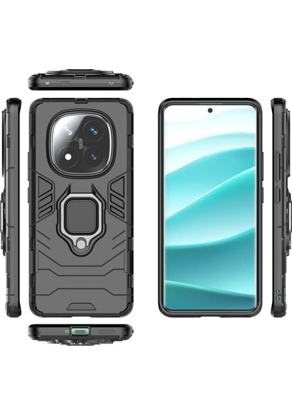 Xiaomi Redmi Note 14 Pro+ 5g Kılıf Pc+Tpu Koruyucu, Halka Kickstand-Balck Için (Yurt Dışından) indirimleri
