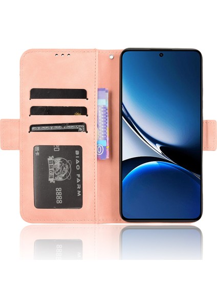 Xiaomi Redmi Turbo 4 5g/xiaomi Poco X7 Pro 5g Telefon Cüzdan Kapağı, Çoklu Kart Yuvaları Ile-Pembe (Yurt Dışından)