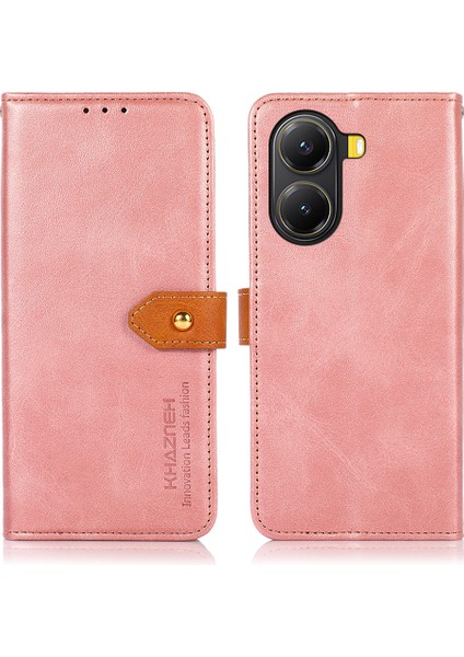 Xiaomi Poco X7 Pro 5g/redmi Turbo 4 5g Cüzdan Standı Deri Kapak Çevirin-Gül Altın (Yurt Dışından)