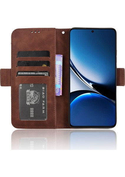Xiaomi Redmi Turbo 4 5g/xiaomi Poco X7 Pro 5g Telefon Cüzdan Kapağı, Çoklu Kart Yuvaları Ile-Kahverengi (Yurt Dışından)